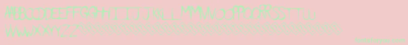 More about Dirtyfeature Font Dirtyfeature Font – Green Fonts on Pink Background