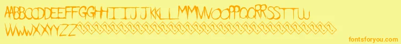 En savoir plus sur la police Dirtyfeature Police Dirtyfeature – polices orange sur fond jaune