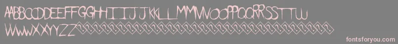 Шрифт Dirtyfeature – розовые шрифты на сером фоне