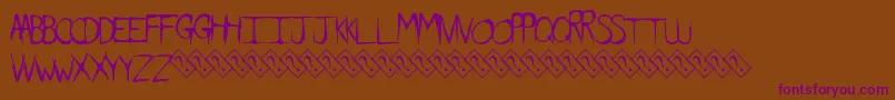 Шрифт Dirtyfeature – фиолетовые шрифты на коричневом фоне