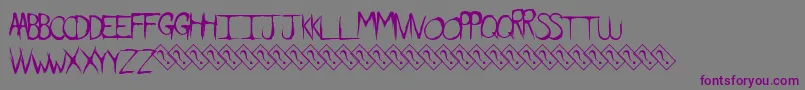 Dirtyfeature Font – Purple Fonts on Gray Background