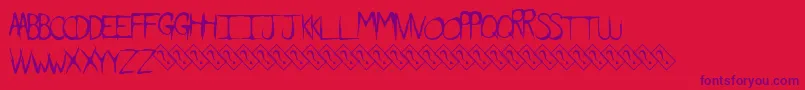 Dirtyfeature Font – Purple Fonts on Red Background