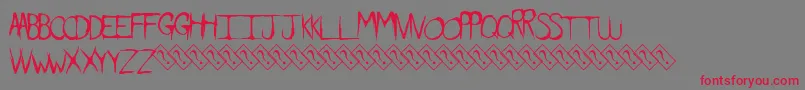 Dirtyfeature Font – Red Fonts on Gray Background
