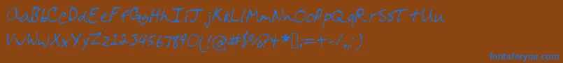 Шрифт Colesfont – синие шрифты на коричневом фоне