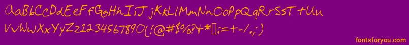 フォントColesfont – 紫色の背景にオレンジのフォント