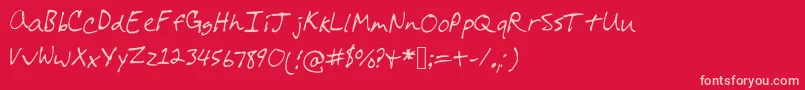 Colesfont Font – Pink Fonts on Red Background
