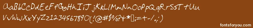 Colesfont Font – White Fonts on Brown Background