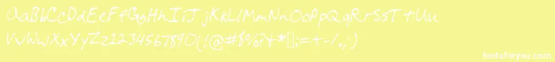 フォントColesfont – 黄色い背景に白い文字