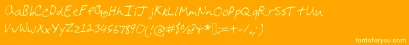 Colesfont Font – Yellow Fonts on Orange Background