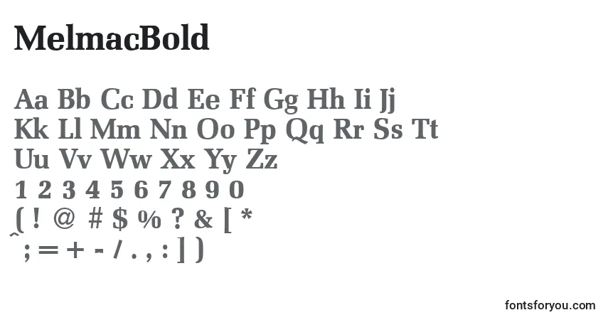 Fuente MelmacBold - alfabeto, números, caracteres especiales