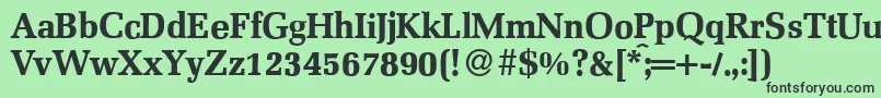 フォントMelmacBold – 緑の背景に黒い文字