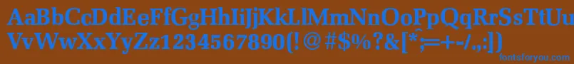 MelmacBold Font – Blue Fonts on Brown Background