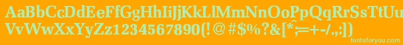 MelmacBold Font – Green Fonts on Orange Background