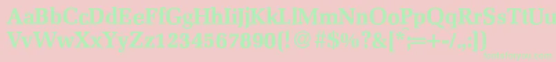 MelmacBold Font – Green Fonts on Pink Background