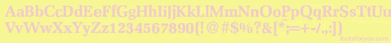 MelmacBold Font – Pink Fonts on Yellow Background