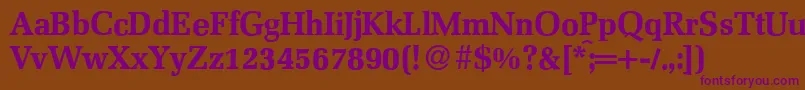 MelmacBold Font – Purple Fonts on Brown Background