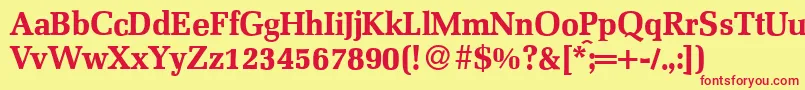 MelmacBold Font – Red Fonts on Yellow Background