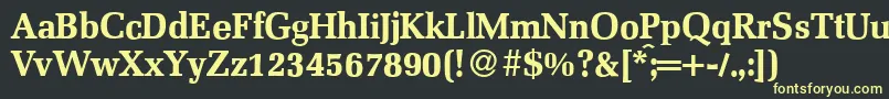 MelmacBold Font – Yellow Fonts on Black Background