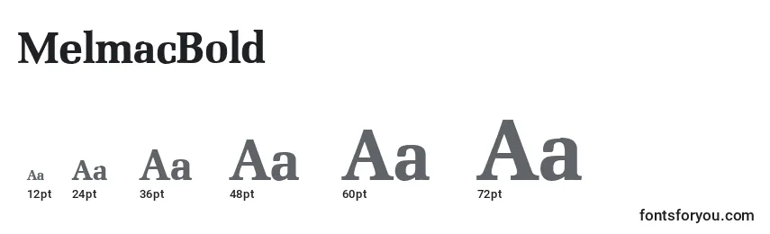 Größen der Schriftart MelmacBold