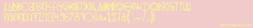 PrideOfTheYoung Font – Yellow Fonts on Pink Background