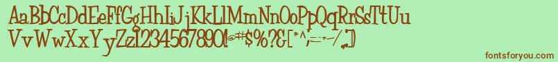 Fairchild85Bold Font – Brown Fonts on Green Background