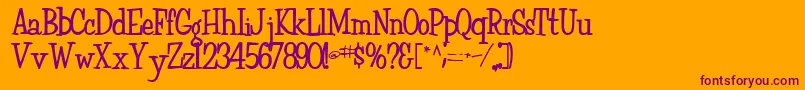 Fairchild85Bold Font – Purple Fonts on Orange Background