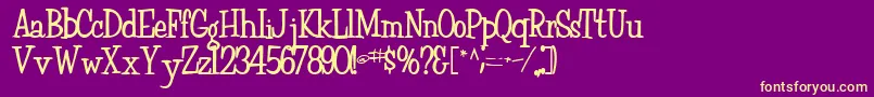 Fairchild85Bold Font – Yellow Fonts on Purple Background