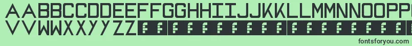 フォントMike – 緑の背景に黒い文字