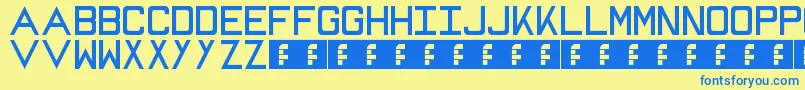 Mike Font – Blue Fonts on Yellow Background