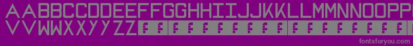 Weitere Informationen zur Mike-Schriftart Mike-Schriftart – Graue Schriften auf violettem Hintergrund