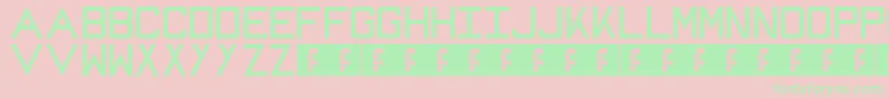 Mike-Schriftart – Grüne Schriften auf rosa Hintergrund