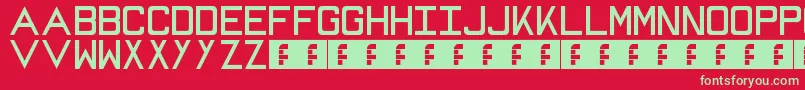 Mike Font – Green Fonts on Red Background