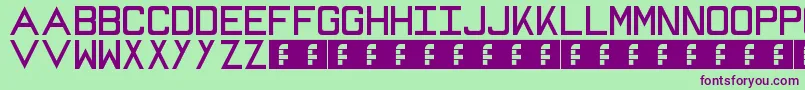 Mike Font – Purple Fonts on Green Background