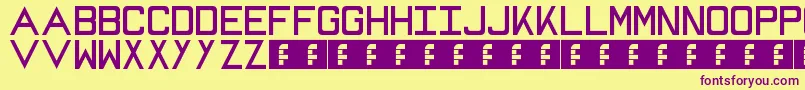Mike Font – Purple Fonts on Yellow Background