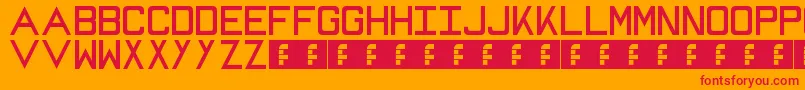 Mike Font – Red Fonts on Orange Background