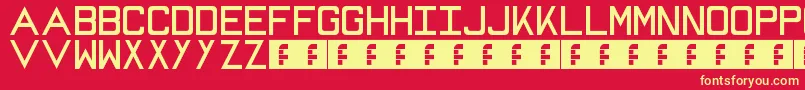 フォントMike – 黄色の文字、赤い背景