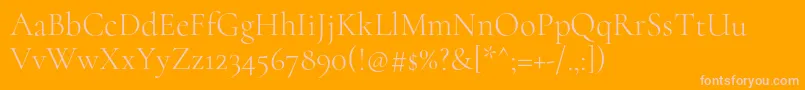 CormorantLight Font – Pink Fonts on Orange Background