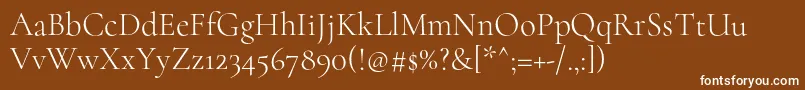CormorantLight Font – White Fonts on Brown Background