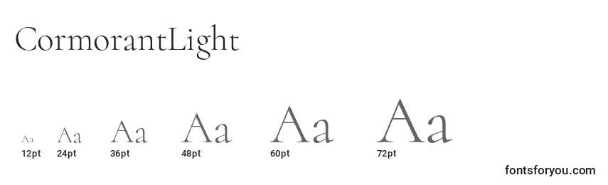 Размеры шрифта CormorantLight