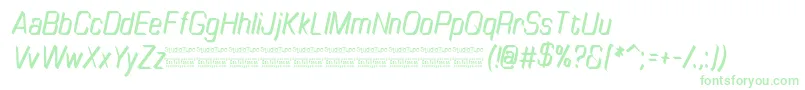 TinyplateItalicDemo Font – Green Fonts on White Background