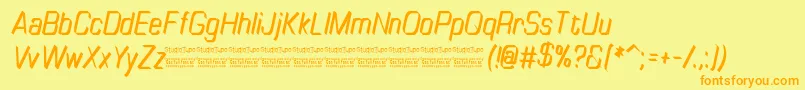 fuente TinyplateItalicDemo – Fuentes Naranjas Sobre Fondo Amarillo