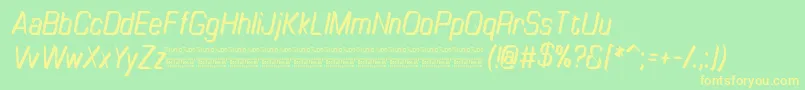 fuente TinyplateItalicDemo – Fuentes Amarillas Sobre Fondo Verde