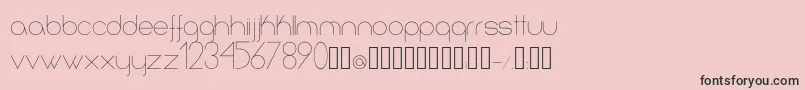 フォントInfinita – ピンクの背景に黒い文字
