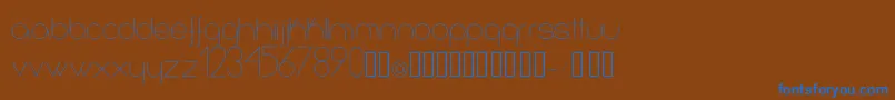Infinita Font – Blue Fonts on Brown Background