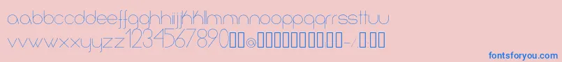 Infinita Font – Blue Fonts on Pink Background