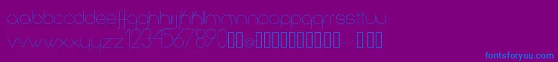 フォントInfinita – 紫色の背景に青い文字