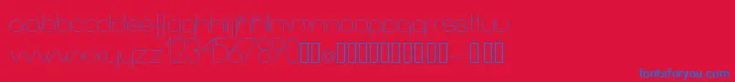 Infinita-fontti – siniset fontit punaisella taustalla