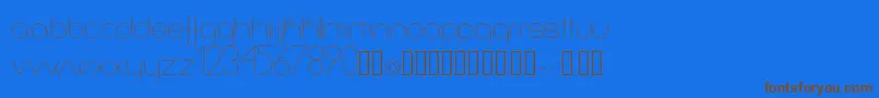 Czcionka Infinita – brązowe czcionki na niebieskim tle
