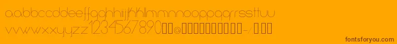 Infinita Font – Brown Fonts on Orange Background