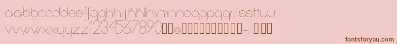 フォントInfinita – ピンクの背景に茶色のフォント